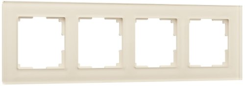 Рамка универсальная Werkel Favorit 4-м. стекло молочный фото Рамка универсальная Werkel Favorit 4-м. стекло молочный картинка